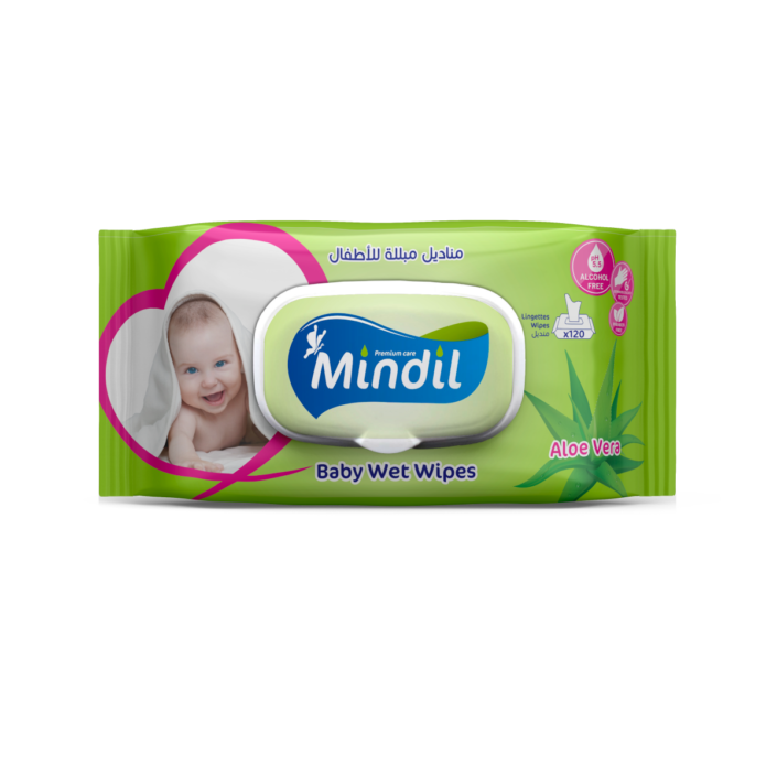 Lingettes bébé Mindil, parfum Aloe Vera