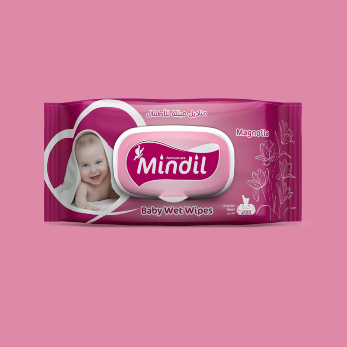 Lingettes bébé Mindil, parfum Magnolia